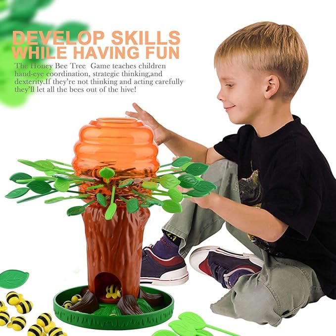 Bee Tree Game,Be Careful The Bees On The Tree,Fun Parent-Child Interactive Intellectual Toy Games for Kids Adults,Ages 3 and Up