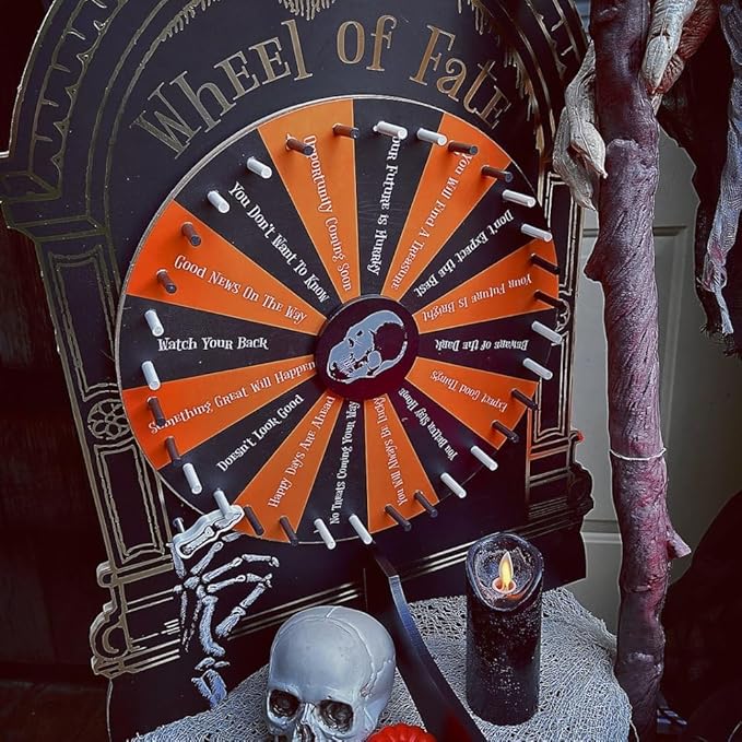 Fun Express Halloween Fortune Wheel of Fate Game (Wood) Halloween Party Decor