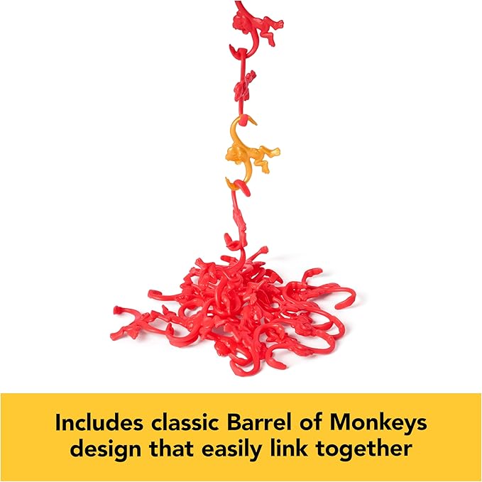 Spin Master Games, Barrel of Monkeys Dropple, A Fun Twist on Two Classic Games, Easy Activity Toy for Preschoolers, for Kids & Family, 2-4 Players, for Ages 4 & Up