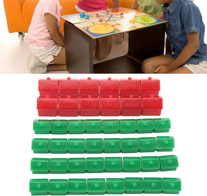VGEBY Game Replacement Pieces, Game Plastic Hotels Houses Game Piece Supplement Accessories Replacement Pieces Game Pieces Houses