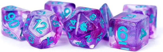 Unicorn Dice: Violet Infusion 16mm Poly Dice Set