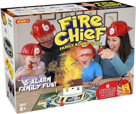Prank Pack Prank Gift Box, Fire Chief Family Board Game, Wrap Your Real Present in a Funny Authentic Prank-O Gag Present Box, Novelty Gifting Box for Pranksters, Wrap Box