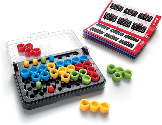 SmartGames IQ Bundles Color Series: IQ Twist & IQ XOXO 240 Challenges for Ages 6-Adult