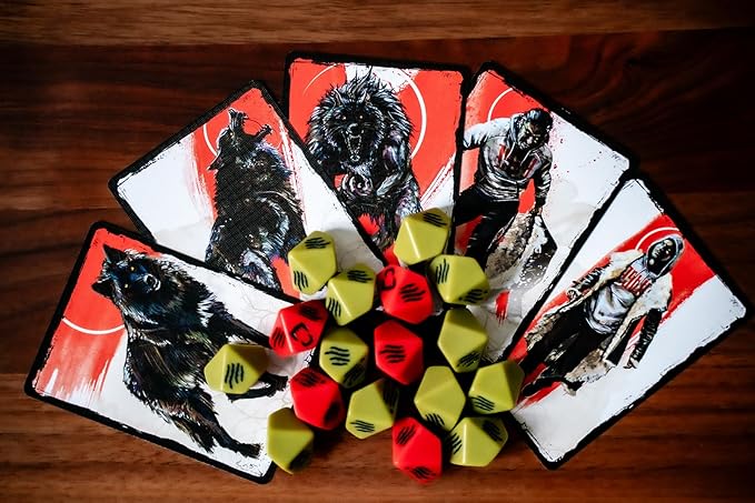 Werewolf: The Apocalypse 5th Edition Roleplaying Game Dice & Form -Card Set - RPG Accessory, Contains 17 Dice & 5 -Cards