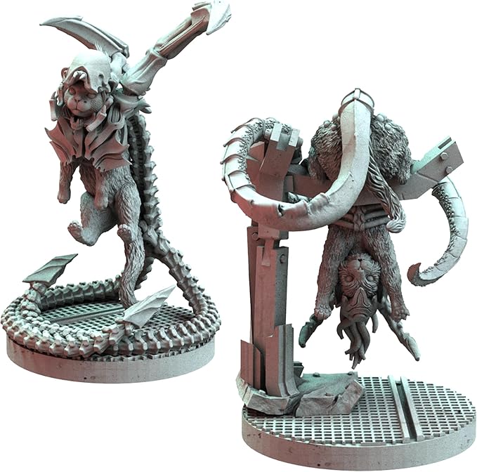 Nemesis Space Cats Collectible Miniatures - Enhance Your Gameplay with 4 Plastic Cat Miniatures! Ideal for Collectors, Ages 14+, 1-5 Players, 1-2 Hour Playtime, Made