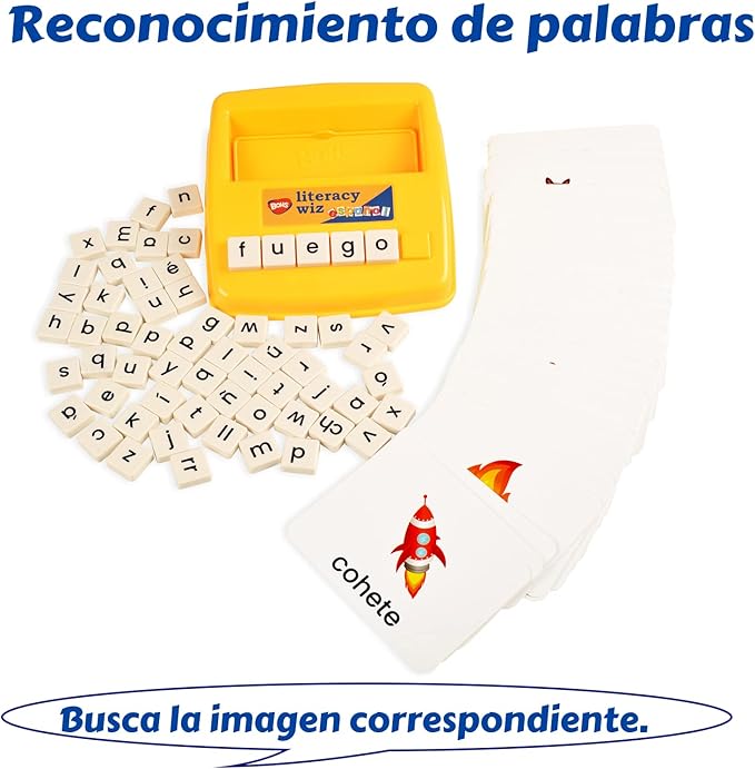 BOHS Spanish Literacy Wiz Fun Game - Espanol Lower Case 60 Flash Cards - Preschool Language Learning Educational Toys-Pack of 6