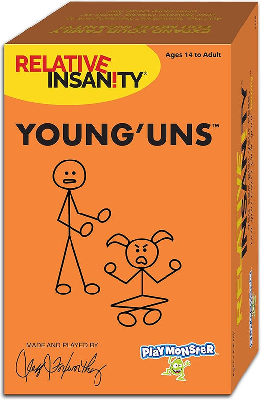 Relative Insanity, Card Games - Family Games Night, Kids Games, Laugh Till You Drop Card Games for Adults, Travel Games, Fun, Kid Games, Designed by Comedian Jeff Foxworthy, Multi-Player, Ages 14+