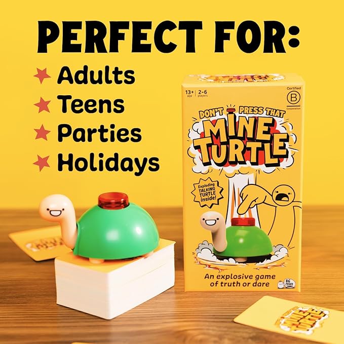 Mine Turtle: an Explosive Game of Truth Or Dare, Featuring Over 100 Silly Mission Cards, Perfect Board Game for Teenagers, Families and Adults, Great for Game Night