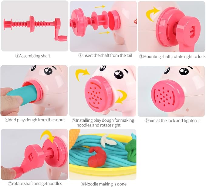 Kitchen Creations Noodle Party Color Dough Toys & Ultimate Swirl Ice Cream Maker Play Food Sets for Kids 3 Years and Up