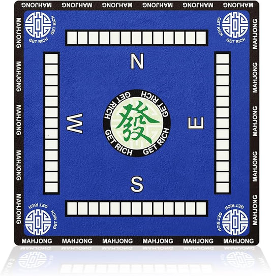 2025 Mahjong Mat,32.4 * 32.4 Inch Mahjong Mat for Table - Premium Noise Reduction and Non-Slip Game Mat Surface for Poker, Board Games Table Mat, Card Games, Tile Games