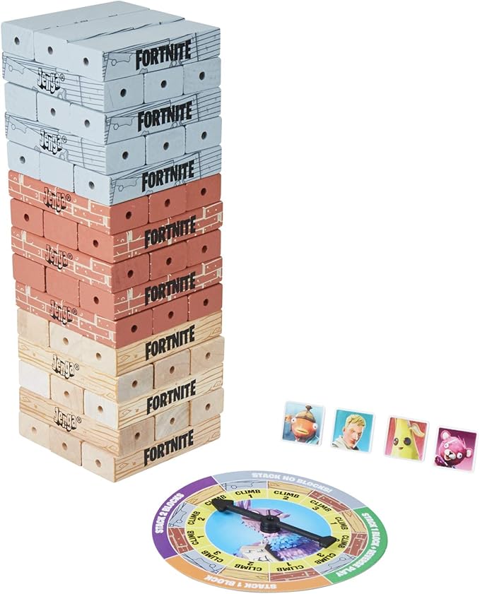 Hasbro Gaming Jenga: Fortnite Edition Game, Wooden Block Stacking Tower Game for Fortnite Fans, Ages 8 & Up