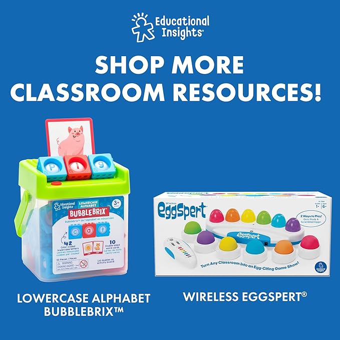 Educational Insights ABC Arc Mat AlphaMagnets® Small Group Set - Alphabet Puzzles for Kids, Letter Learning Kit, Preschool Classroom Must Haves, Magnetic Blocks, Fine Motor Toys for Toddlers Ages 3-5