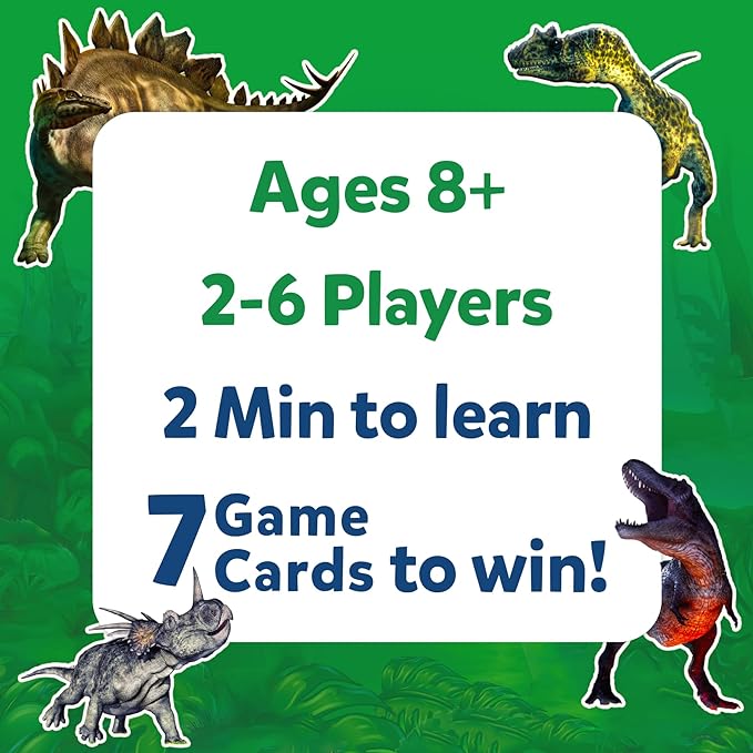 Skillmatics Guess in 10 Dinosaurs, Perfect for Boys, Girls, Kids, and Families Who Love Card Games, Toys, Travel Games, Gifts for Ages 8, 9, 10 & Up