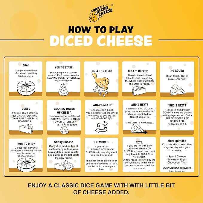 Game, Easy Family-Friendly Party Dice Games for Adults and Teens - 1-6 Players, 2-Pack