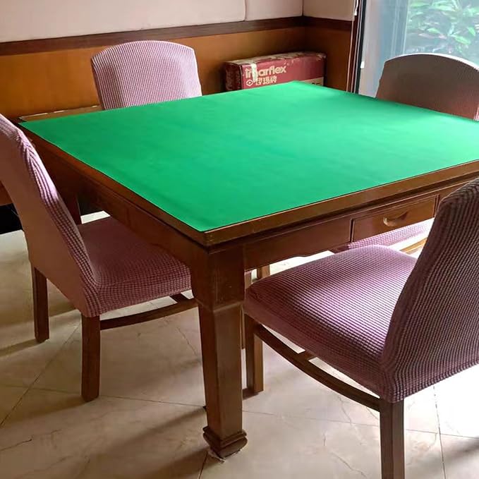 JUANJUAN Felt Game Table Cover - Foldable Green Table Cloth Poker & Dominoes Game Topper, Thickness: 2 mm