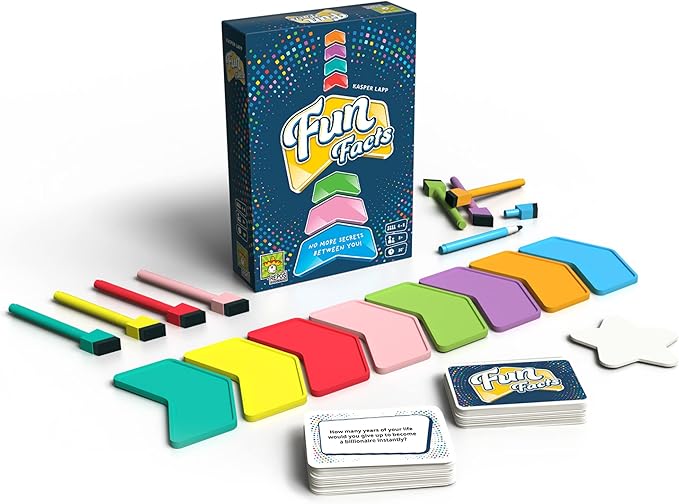 Fun Facts Party Game - Learn Surprising Facts About Friends and Family! Engaging Cooperative Game for Kids & Adults, Ages 8+, 4-8 Players, 30 Minute Playtime, Made by Repos Production