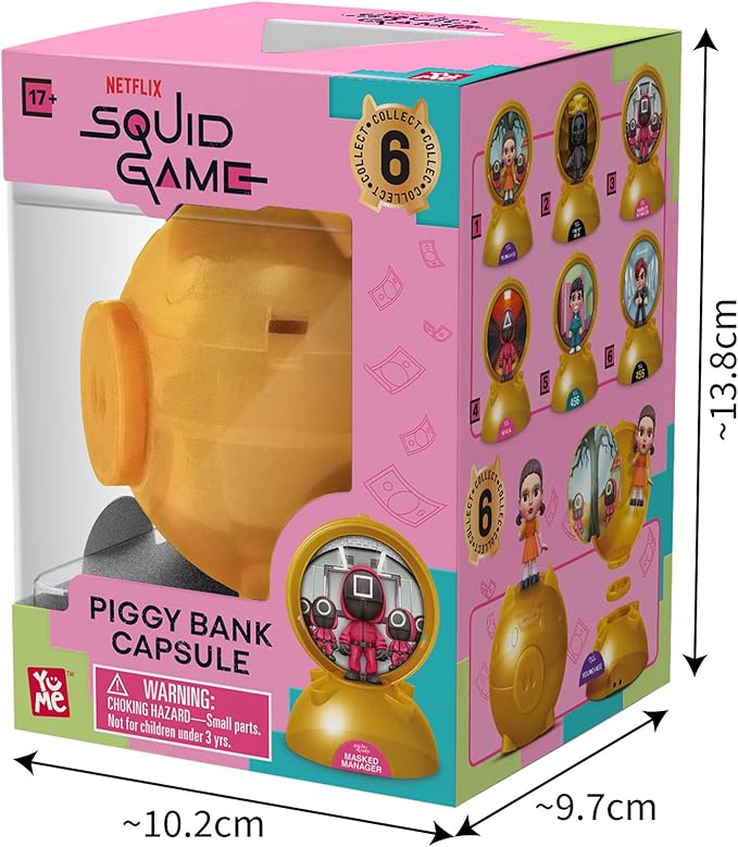 YuMe Squid Game Blind Box Capsule: Collectible Mystery Figurines, Official Netflix Merchandise, Surprise Toy Set for Fans – Ideal Holiday & Birthday Gift (6)
