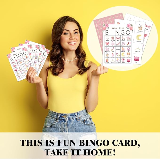 Shower Games Bingo Party Game for Gender Reveal Party Pregnancy Announcement 24 Players Bingo Game Cards Party Games Favors Decor for Friends Family Party Holiday Activities Supplies Bingo Game- JK107