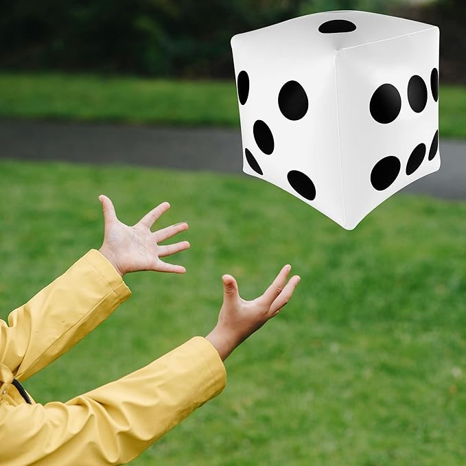 Super Z Outlet 13 inch Giant Inflatable Dice Toys for Pool Games, Outdoor Beach Party (Pack of 2)