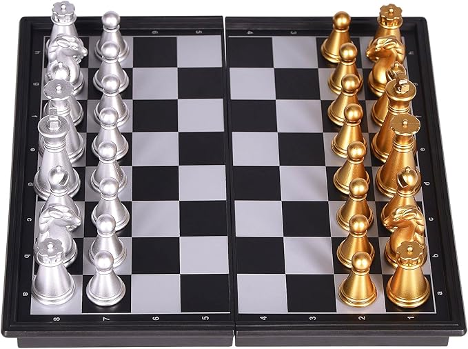 5" Mini Chess Set Travel Board Game with Magnetic Folding Chess Board Portable and Store Chess Pieces Pocket Chess Games for Kids and Adult,Easy to Carry