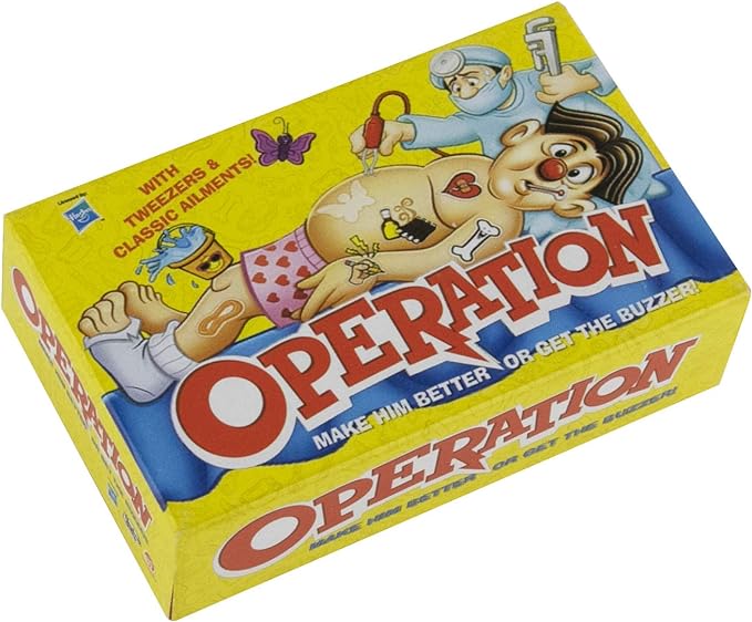 World's Smallest Board Games Set of 4 - Scrabble, Monopoly, Operation, Candy Land (Bundle)