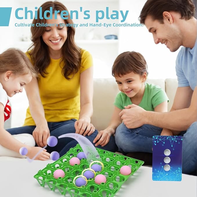 Party Table Game, Bounce Balls Shots Game Toys for Kids Ages 3+, Family Active Games Gifts, 4 in a Row Table Top Carnival Game for Pressure Relief Toy