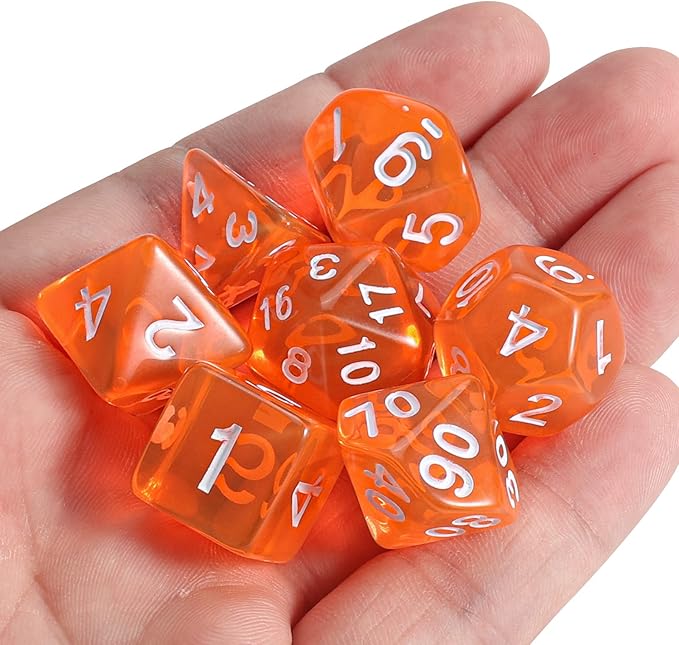 CiaraQ DND Polyhedral Dice Set with a Black Dice Bag for D&D RPG MTG Role Playing Table Games