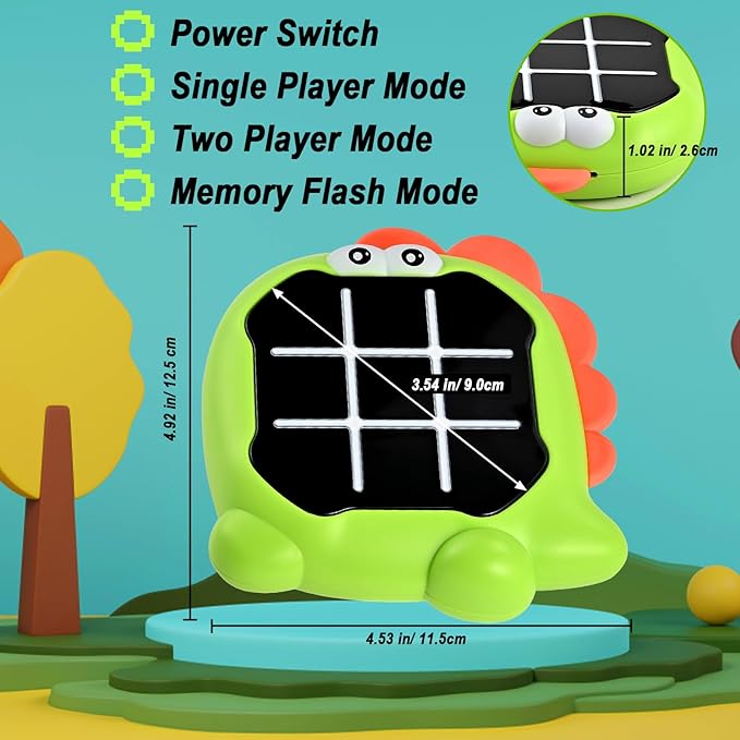 Electronic Tic Tac Toe Bolt Game, 3-in-1 My Mytactoe Digital Tic Tac Toe Game, Travel Board Fidgets Games for Kids 4 8 12, Brain Memory Games for Kids, Birthday Toy for Girl Boy