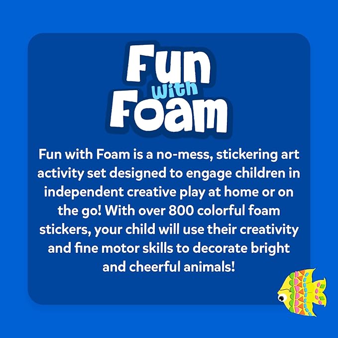Skillmatics Foam Sticker Art Activity - Under The Ocean, Mess-Free Fun for Kids, 800+ 3D Foam Stickers, DIY Felt Craft Kits, Gifts for Girls & Boys Ages 3, 4, 5, 6, 7
