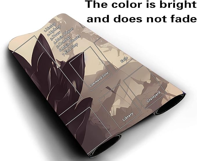 MTG Playmat, Game Play Mat for MTG TCG 24 x 14 inches Trading Card Inked Game Playmats with Storage Bag Smooth Rubber Surface Battle Game