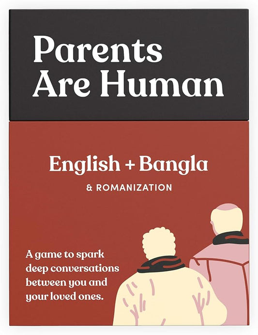 Parents Are Human Bilingual Conversation Cards, English + Bangla