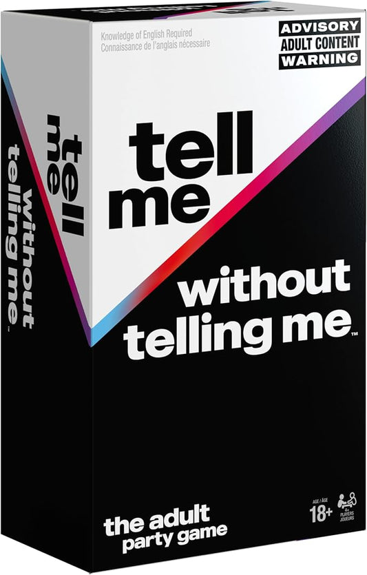 Spin Master Games, Tell Me Without Telling Me, The Viral Adult Party Game for Bachelorette Parties, College, Birthdays, Friendsgiving, 2-10 Players, for Ages 18 & Up