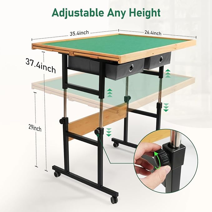 ALL4JIG 1500 Piece Adjustable Jigsaw Puzzle board for Adults, 35.4"x26.4" Multi-Functional Puzzle Board with 4+2 Drawers & Protective Cover, 45-Degree Any-Angle Tilt for Work, Exercise & Leisure