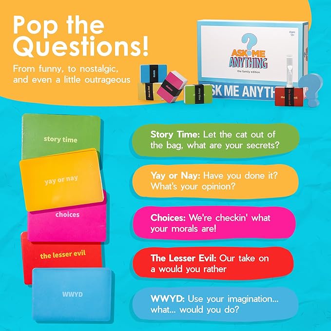 ASKMEANYTHING Ask Me Anything Family Edition - Fun Family Bonding Card Game