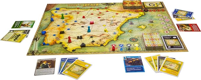 Pandemic: Iberia - Historic Disease-Fighting Board Game - Cooperative Strategy Game for Adults and Kids, Ages 8+, 2-5 Players, 45 Minute Playtime, Made by Z-Man Games