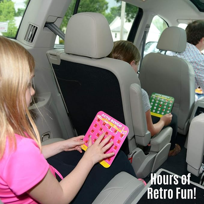 Auto Backseat Bingo Pack of 4 Bingo Cards Great For Family Vactions Car Rides and Road Trips