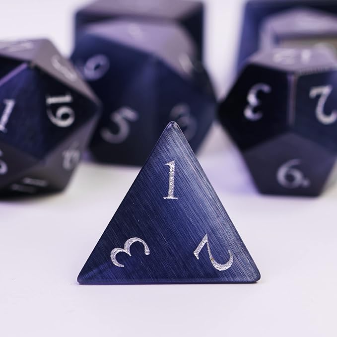 UDIXI Gemstone DND Dice Set 7PCS Cat's Eye Stone D&D Polyhedral Dice for Dungeons and Dragons Role Playing Tabletop Games