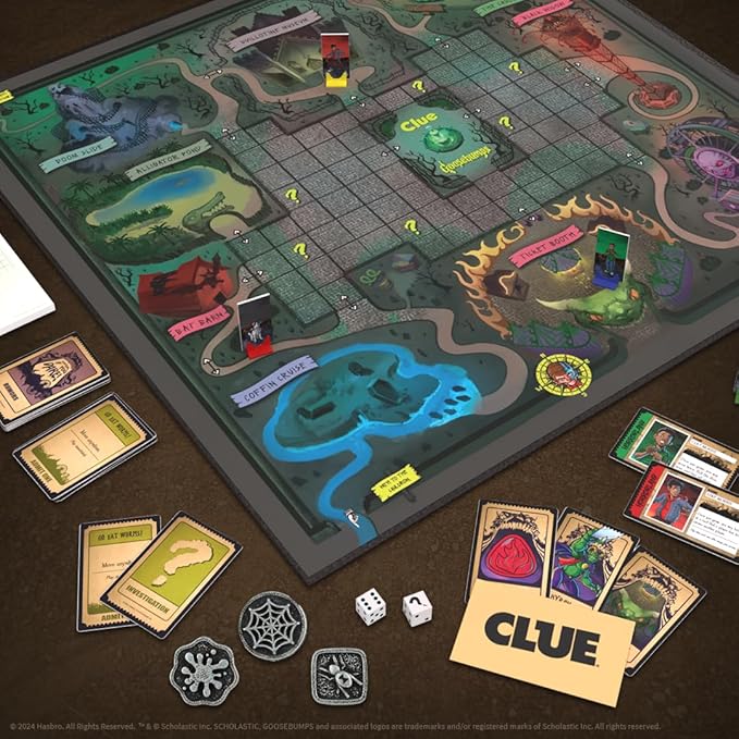 CLUE: Goosebumps, Classic Board Game Inspired R.L. Stine’s Goosebumps Novels, Thwart Slappy's Sinister Plan with Friends and Family of All Ages, Officially Licensed Scholastic Merchandise