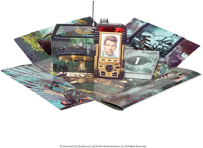 AdventureX Jurassic World Dinosaur-Themed Escape Room Single Use Board Game, Box is Part of The Game, for Kids Ages 8 and Up