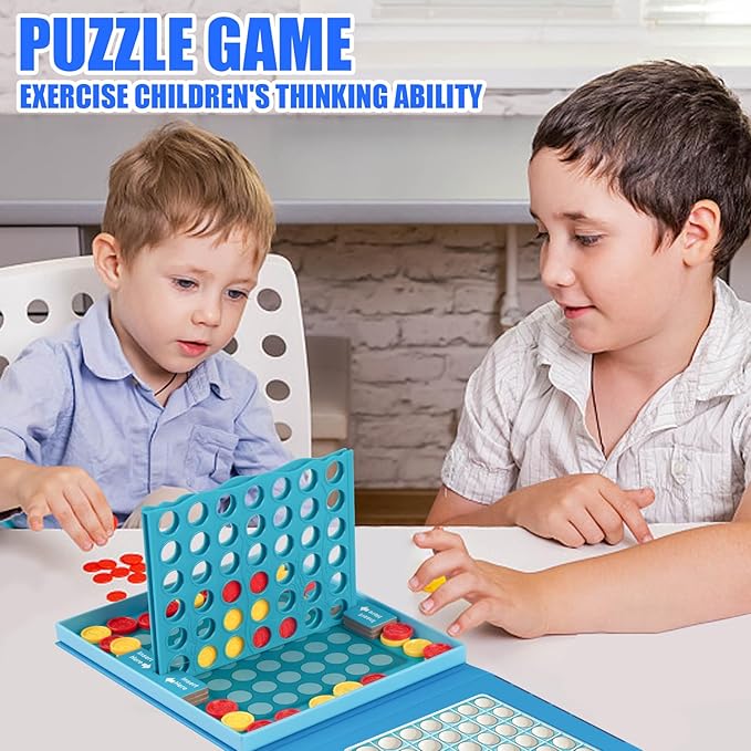 4 in a Row Game for Kids 3-8 - Perfect Travel Toy for Toddlers - Fun Road Trip & Airplane Activity - Camping Game Essentials for Kid