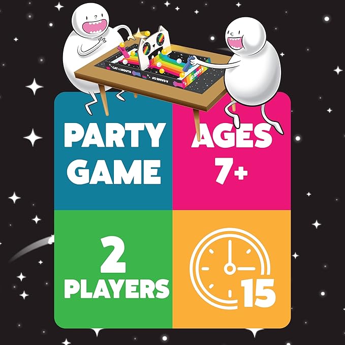 A Game of Cat and Mouth by Exploding Kittens – 2 Players, Ages 7+, 15-Minute Playtime – Magnet-Powered Pinball'ish Game – Fun Outdoor Party Card Games for Kids and Adults