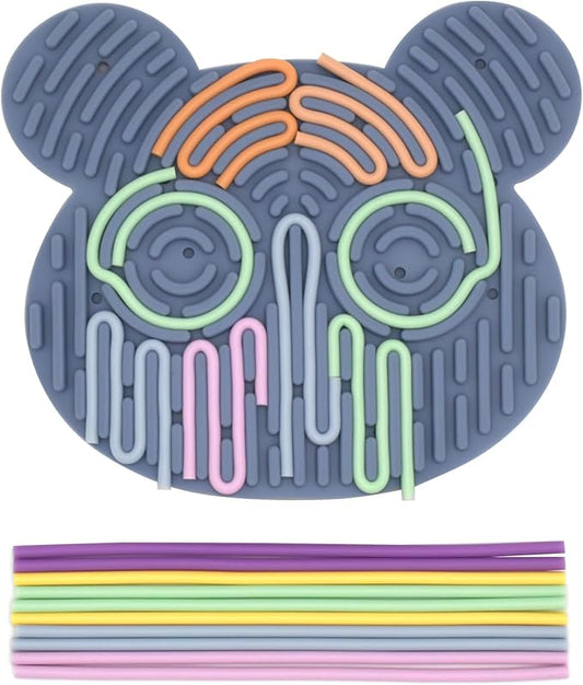 Sensory Activity Board Busy Board for Toddlers with Fine Motor Skills Development,Travel Toy for Kids 3+Years(Panda)