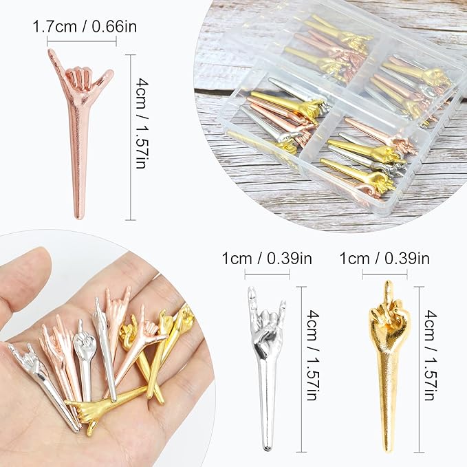 27Pcs Funny Finger Cribbage Board Pegs,Metal Cribbage Pegs Fit 1/8 Holes, Cribbage Accessories for Family Traditional Peg Board Game(3 Color,3 Styles,Come with Plastic Box)