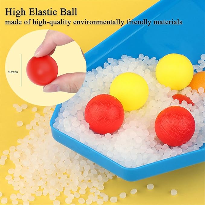 Bounce Ball Game Family Party Games for Adults, Connect The Balls of Same Colour in a Row, Tabletop Jumping Ball Board Games, Fun Games Party Favors for Holiday (Blue)