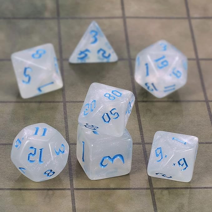 CiaraQ DND Polyhedral Dice Set with Dice Bag for Dungeons and Dragons RPG MTG Role Playing Table Games