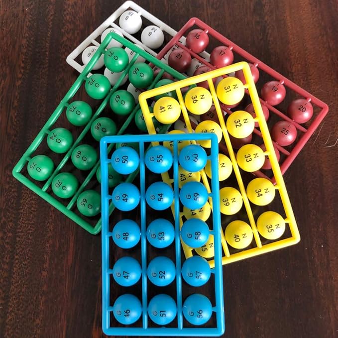 Yuanhe Deluxe Bingo Games Set - Metal Cage with Calling Board,50 Bingo Cards,300 Colorful Bingo Chips,75 Colored Balls, Great for Adults Kids Large Groups,Parties Events Family Game Nights