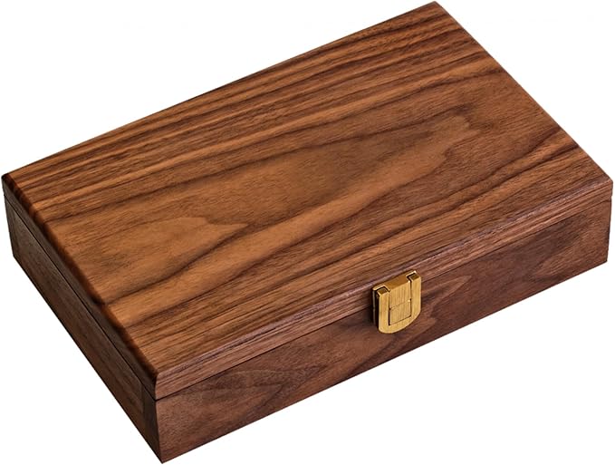 Alex Cramer Double 6 Spinner Dominoes Set with Spinners. Deluxe Dominos Set in American Made Luxury Walnut Case