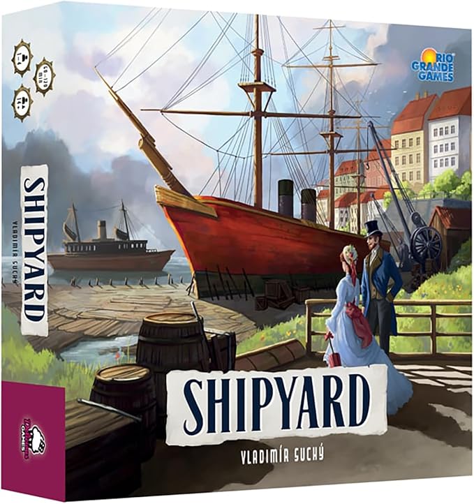 Rio Grande Games: Shipyard 2nd Edition - Strategy Board Game, 19th Century Shipbuilding, Economic & Worker Placement, Age 14+, 1-4 Players, 90-120 Min