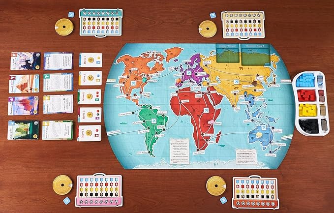 Trekking The World (2nd Edition) - The Award-Winning Family Board Game | Great for Kids Ages 10 and Up | Easy to Learn | Designed for Globetrotters by Underdog Games