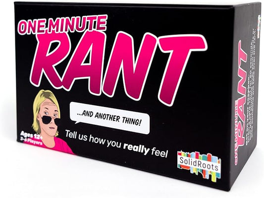 Spin Master Games, SolidRoots One Minute Rant- for People Who Love Controversy | Adult for Night | Party for Adults | Adult for 3-6 Players Ages 12+